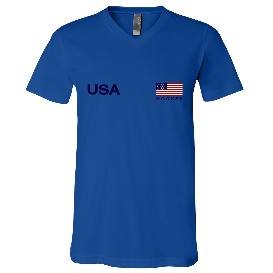 Usa Hockey Flag Gift V-Neck T-Shirt