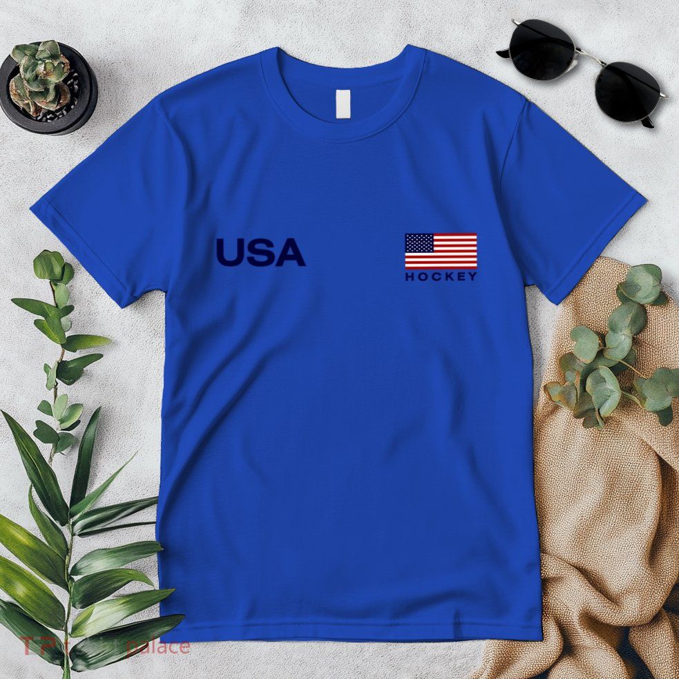 Usa Hockey Flag Gift Premium T-Shirt