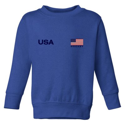 Usa Hockey Flag Gift Toddler Sweatshirt