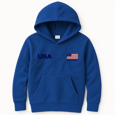 Usa Hockey Flag Gift Kids Hoodie