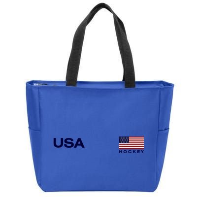 Usa Hockey Flag Gift Zip Tote Bag