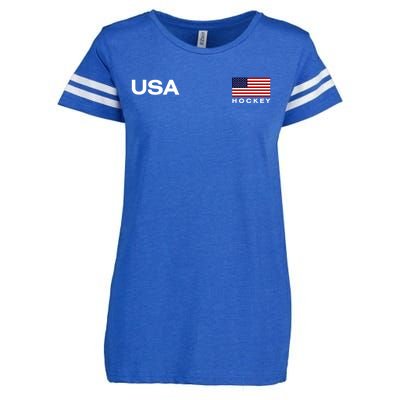 Usa Hockey Flag Gift Enza Ladies Jersey Football T-Shirt