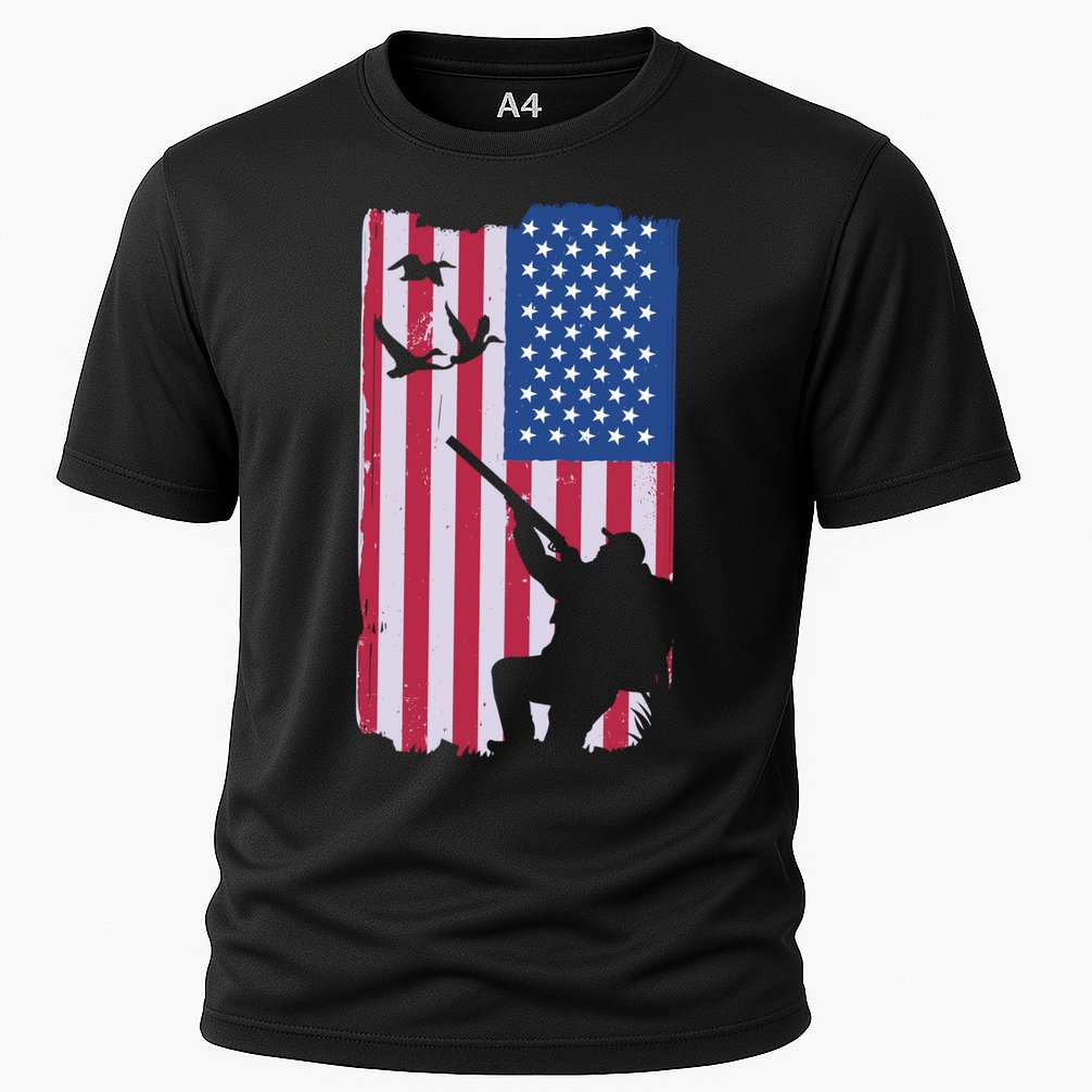 USA Hunting Flag Cooling Performance Crew T-Shirt