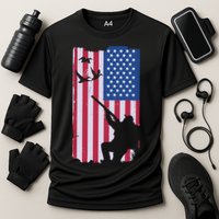 USA Hunting Flag Cooling Performance Crew T-Shirt