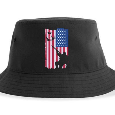 USA Hunting Flag Sustainable Bucket Hat