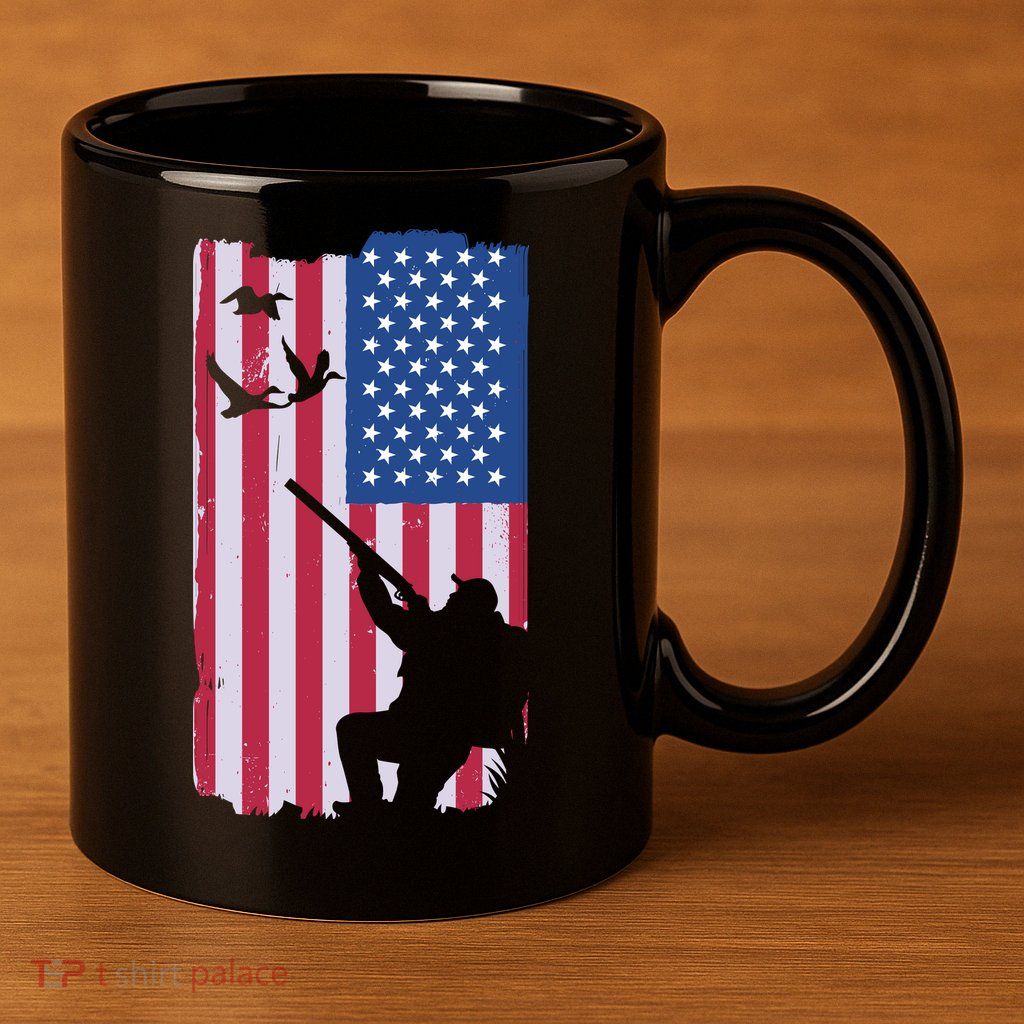 USA Hunting Flag 11oz C Handle Ceramic Mug