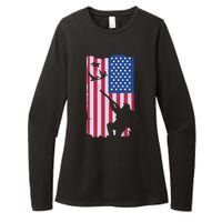 USA Hunting Flag Womens CVC Long Sleeve Shirt