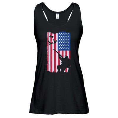 USA Hunting Flag Ladies Essential Flowy Tank