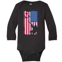 USA Hunting Flag Baby Long Sleeve Bodysuit