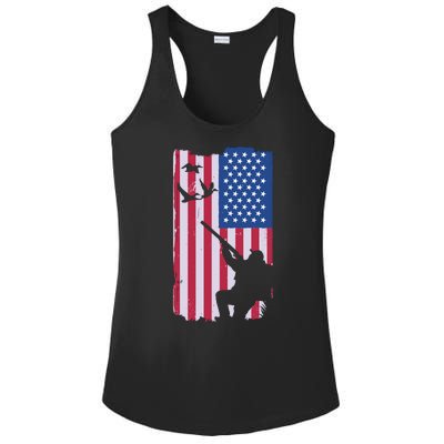 USA Hunting Flag Ladies PosiCharge Competitor Racerback Tank