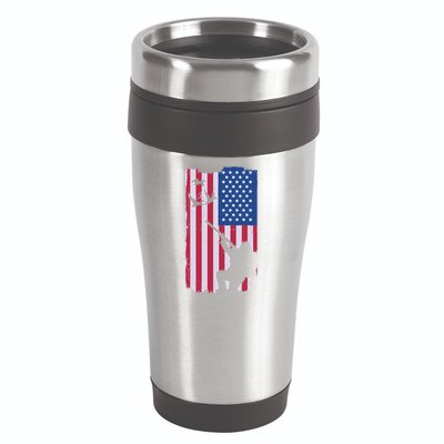 USA Hunting Flag 16oz Travel Tumbler