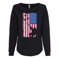 USA Hunting Flag Womens California Wash Sweatshirt