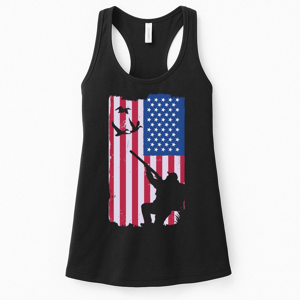 USA Hunting Flag Womens Tank Top