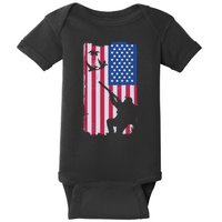 USA Hunting Flag Baby Bodysuit