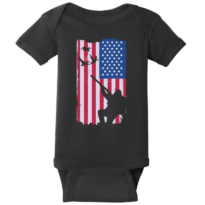 USA Hunting Flag Baby Bodysuit