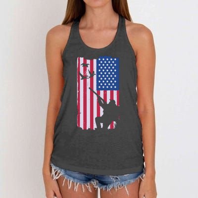 USA Hunting Flag Women's Knotted Racerback Tank