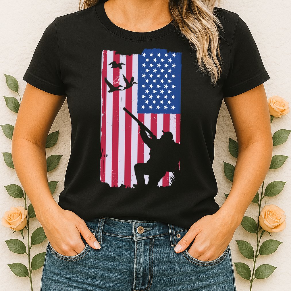 USA Hunting Flag Womens T-Shirt