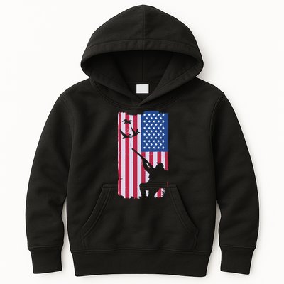USA Hunting Flag Kids Hoodie