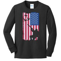 USA Hunting Flag Kids Long Sleeve Shirt