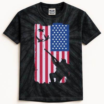 USA Hunting Flag Kids Tie-Dye T-Shirt