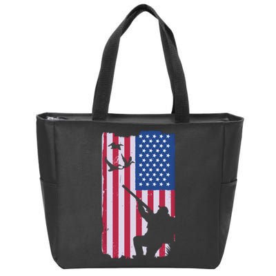 USA Hunting Flag Zip Tote Bag