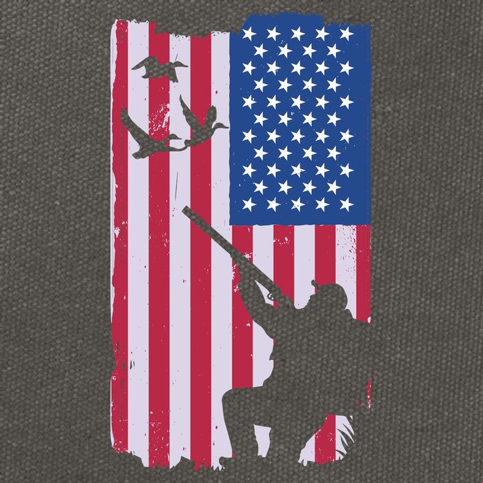 USA Hunting Flag Cotton Canvas Backpack
