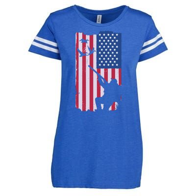 USA Hunting Flag Enza Ladies Jersey Football T-Shirt