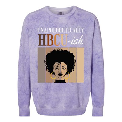 Unapologetically HBCUish Graduate Alumni Student Colorblast Crewneck Sweatshirt