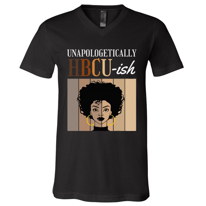 Unapologetically HBCUish Graduate Alumni Student V-Neck T-Shirt