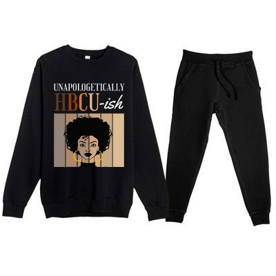 Unapologetically HBCUish Graduate Alumni Student Premium Crewneck Sweatsuit Set