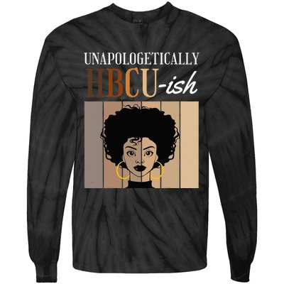 Unapologetically HBCUish Graduate Alumni Student Tie-Dye Long Sleeve Shirt