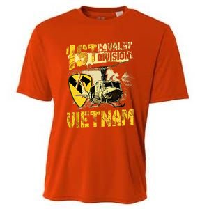 Uh1 Huey Helicopter 1st Cavalry Division Vietnam Veteran Cooling Performance Crew T-Shirt