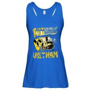 Uh1 Huey Helicopter 1st Cavalry Division Vietnam Veteran Ladies Essential Flowy Tank