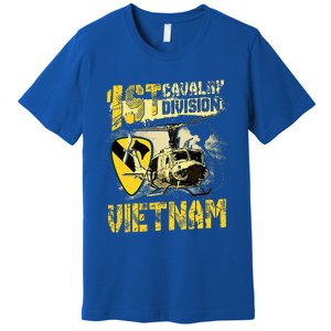 Uh1 Huey Helicopter 1st Cavalry Division Vietnam Veteran Premium T-Shirt