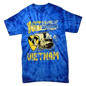 Uh1 Huey Helicopter 1st Cavalry Division Vietnam Veteran Tie-Dye T-Shirt