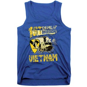 Uh1 Huey Helicopter 1st Cavalry Division Vietnam Veteran Tank Top