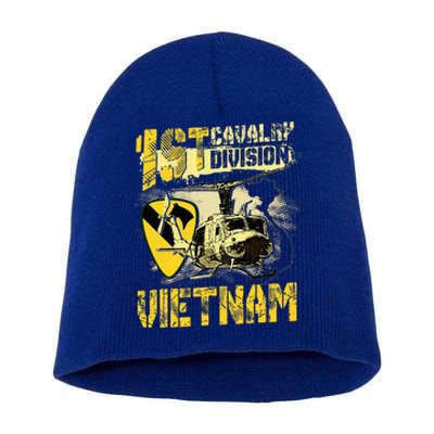 Uh1 Huey Helicopter 1st Cavalry Division Vietnam Veteran Short Acrylic Beanie