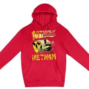 Uh1 Huey Helicopter 1st Cavalry Division Vietnam Veteran Premium Pullover Hoodie