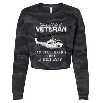 Uh1 Huey Helicopter Army Aviationveteran Cropped Pullover Crew