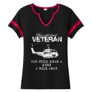 Uh1 Huey Helicopter Army Aviationveteran Ladies Halftime Notch Neck Tee