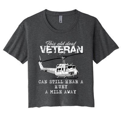 Uh1 Huey Helicopter Army Aviationveteran Women's Crop Top Tee