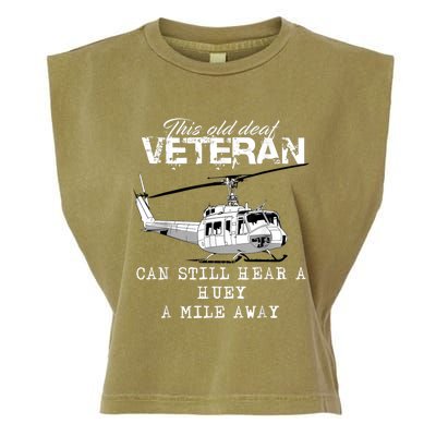 Uh1 Huey Helicopter Army Aviationveteran Garment-Dyed Women's Muscle Tee