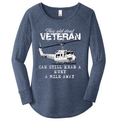 Uh1 Huey Helicopter Army Aviationveteran Women's Perfect Tri Tunic Long Sleeve Shirt