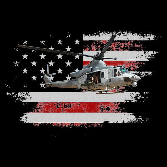 UH1 Huey Helicopter USA American Flag Helicopter Pilot Gifts City Backpack