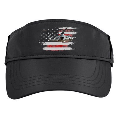 UH1 Huey Helicopter USA American Flag Helicopter Pilot Gifts Adult Drive Performance Visor