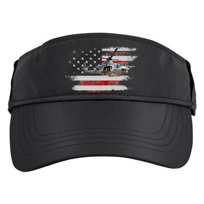 UH1 Huey Helicopter USA American Flag Helicopter Pilot Gifts Adult Drive Performance Visor