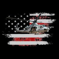 UH1 Huey Helicopter USA American Flag Helicopter Pilot Gifts Toddler T-Shirt