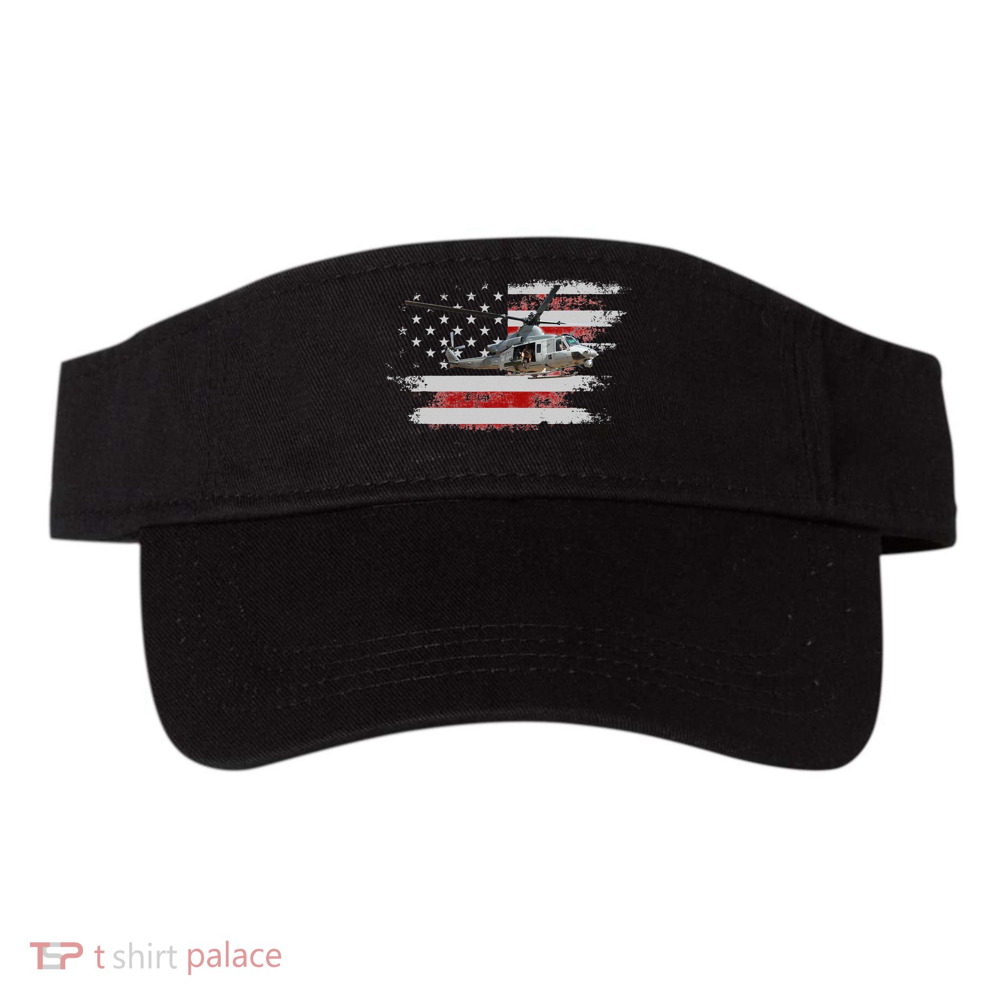 UH1 Huey Helicopter USA American Flag Helicopter Pilot Gifts Visor