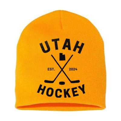 Utah Hockey Hockey In Utah Short Acrylic Beanie