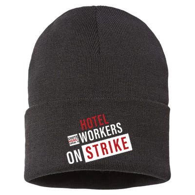Unite Here Local 11 Hotel Workers On Strike Sustainable Knit Beanie
